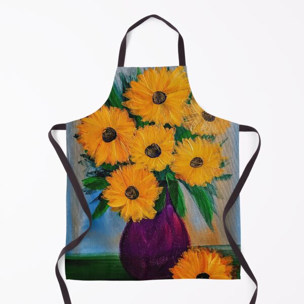 Item preview, Sunflowers in a purple vase designed and sold by kkartwork.