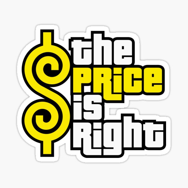 "The Price is Right" Sticker for Sale by goalgetter Redbubble