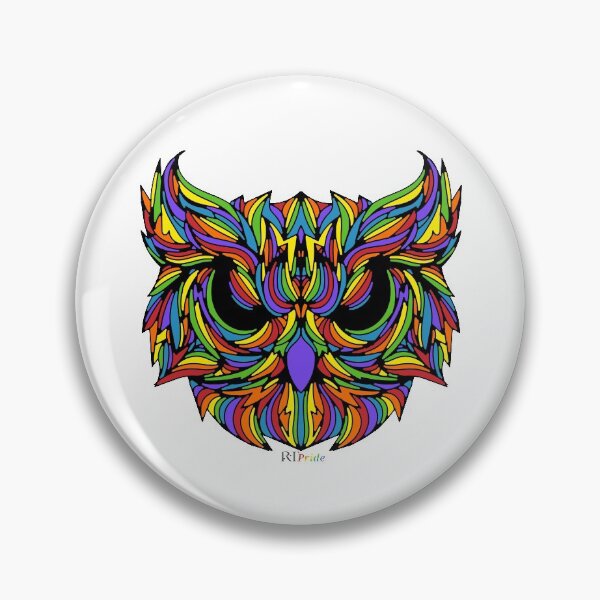 Item preview, Rainbow owl head designed and sold by RikkyTeesPride.