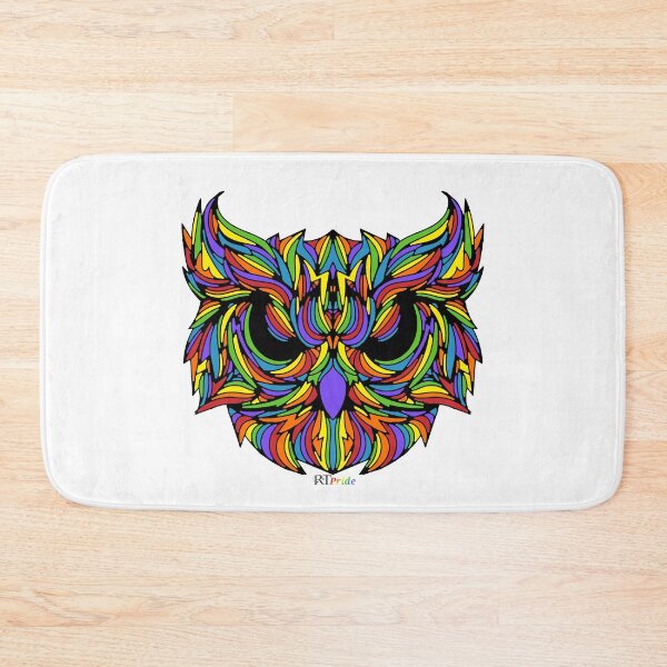 Item preview, Rainbow owl head designed and sold by RikkyTeesPride.