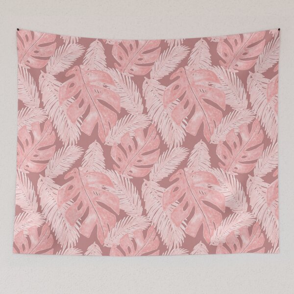 Item preview, Tropical Monstera Leaf Pattern Pink Hues designed and sold by Julie Erin Designs.