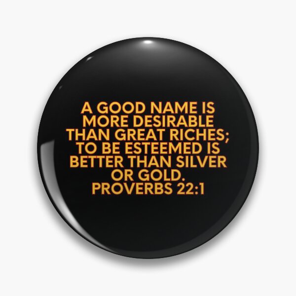 Item preview, Bible Verse Proverbs 22:1 designed and sold by Prayingwarrior.