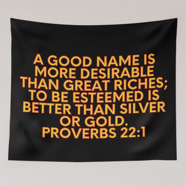 Item preview, Bible Verse Proverbs 22:1 designed and sold by Prayingwarrior.