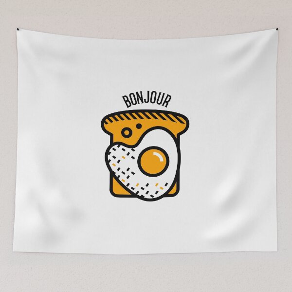 Item preview, french, toast, french toast, funny, humor, breakfast, food, bonjour designed and sold by helkav.