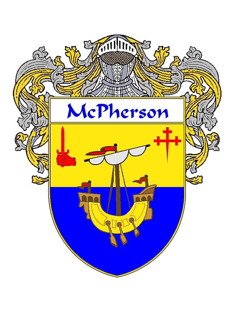 "McPherson Coat of Arms/Family Crest" Art Print by IrishArms Redbubble