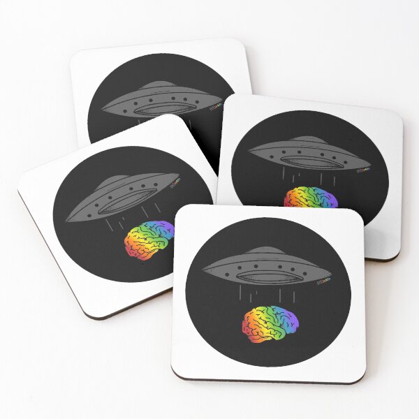Item preview, Rainbow brain, alien abduction designed and sold by RikkyTeesPride.