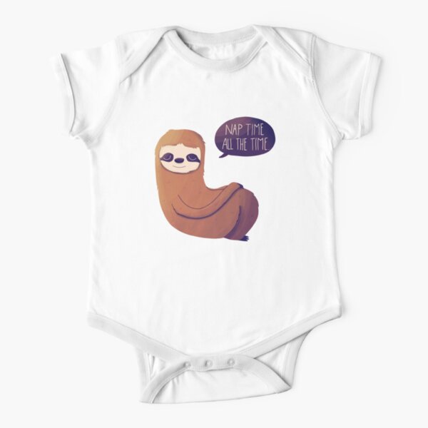 Nap Time, All The Time Short Sleeve Baby One-Piece