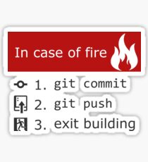 Git on Fire Sticker