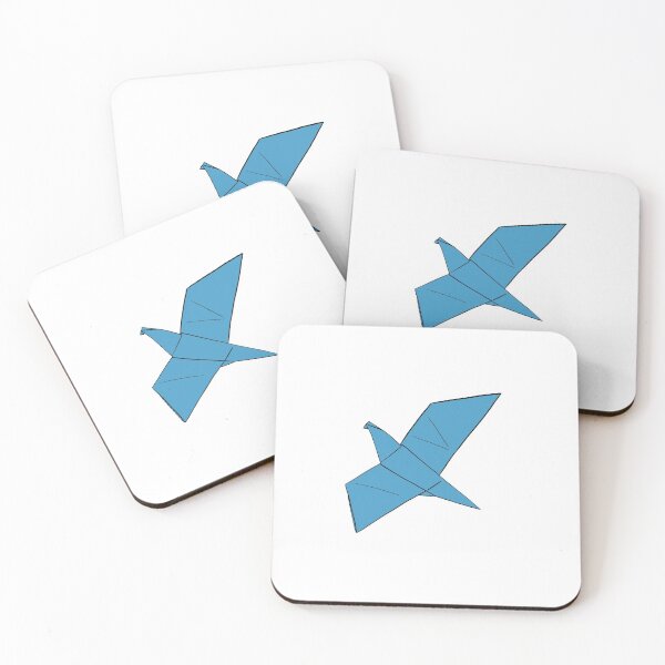 Item preview, Blue Origami Bird in Flight designed and sold by Rocket-To-Pluto.