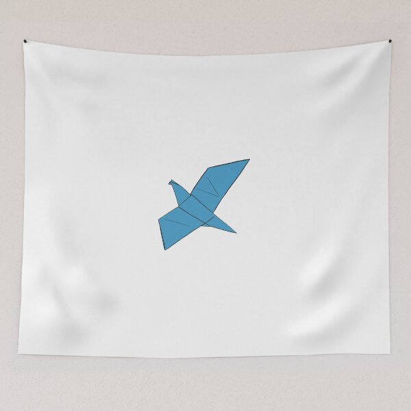 Item preview, Blue Origami Bird in Flight designed and sold by Rocket-To-Pluto.