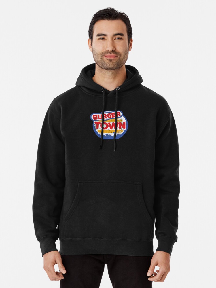 Burger Town Pullover Hoodie for Sale by huckblade