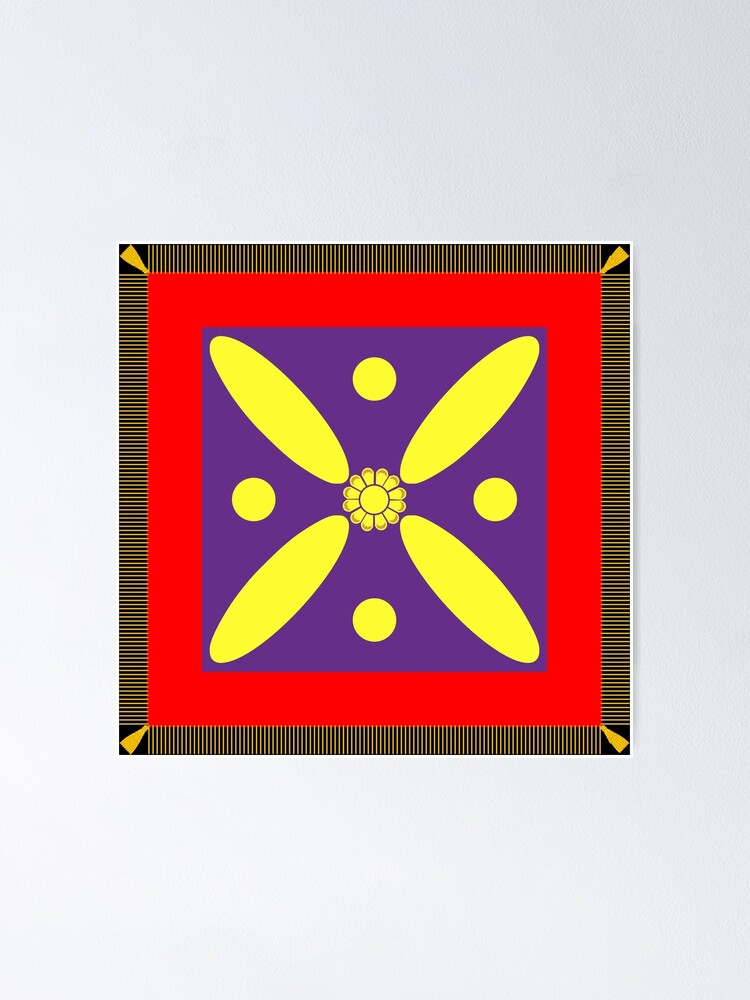 Sassanid Flag Of Persia Poster For Sale By Artentwined Redbubble