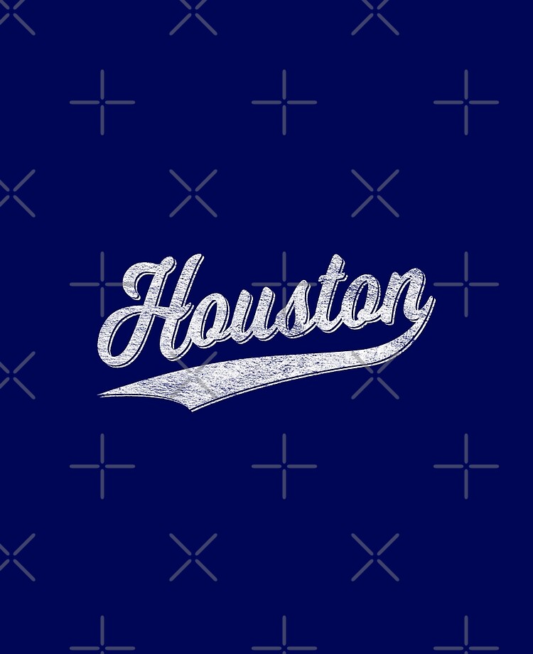 HOUSTON SPORTS SCRIPT CURSIVE TEXT CLASSIC SWOOSH T-Shirt