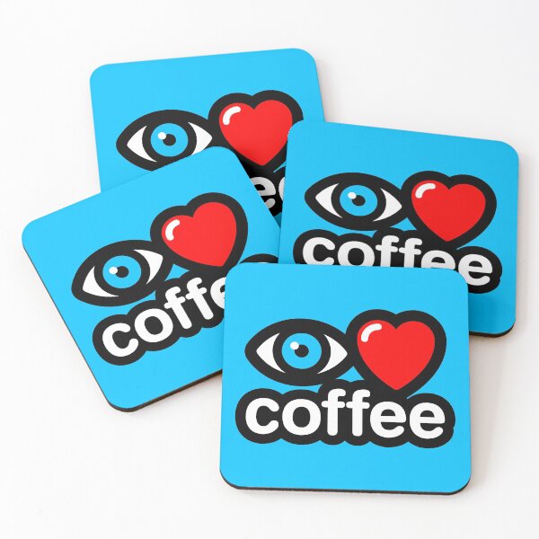 Item preview, i love coffee (blue) designed and sold by MisterSquid.