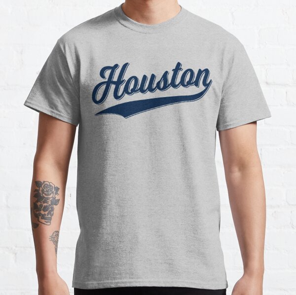  HOUSTON TEXAS VINTAGE SPORTS SCRIPT CLASSIC STYLE Long