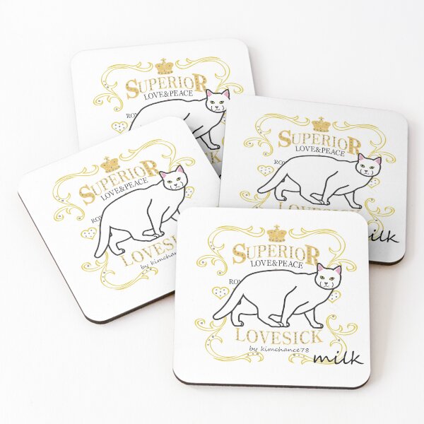 Item preview, white chic cat design. lovesick. designed and sold by dadamda.