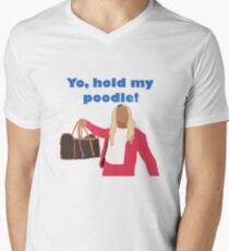 Yo, hold my poodle Men's V-Neck T-Shirt