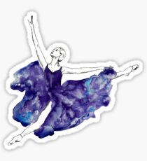 Aquarell Ballerina Sticker