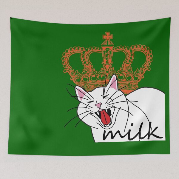 Item preview, white cat print design. lovely cat. designed and sold by dadamda.