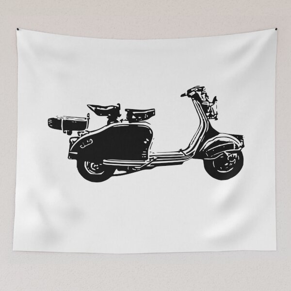 Item preview, 1950's Italian Scooter design (Black) - Perfect for Scooter Fans Around The World designed and sold by Rocketman2017.