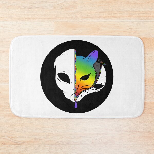 Item preview, Rainbow alien cat designed and sold by RikkyTeesPride.