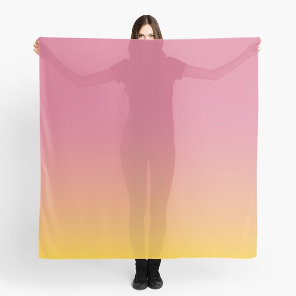 Pink-Yellow Soft Gradient Solid colour Scarf