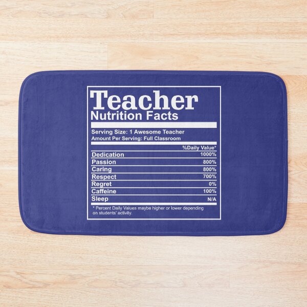 Item preview, Teacher Nutrition Facts Funny Label Chart designed and sold by alenaz.