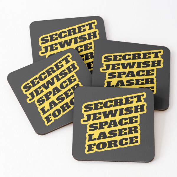 Item preview, Secret Jewish Space Laser Force Satire - Yellow, Black designed and sold by Chubuter.