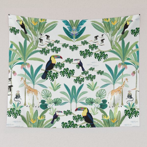 Item preview, Tropical Jungle Illustration Pattern  designed and sold by MarcSabuncu.