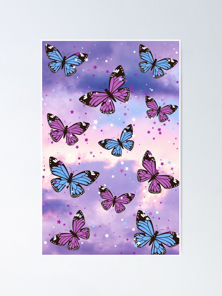 Redbubble Cute Butterflies Poster sarati | for \