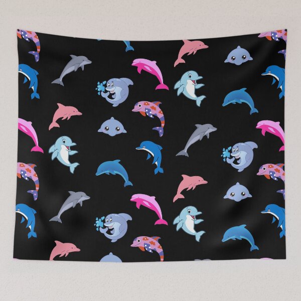 Item preview, Tie Dye Dolphin designed and sold by Gamers Hub.