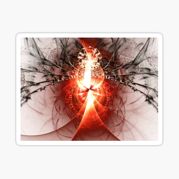 Black Widow - Abstract Fractal Artwork Sticker