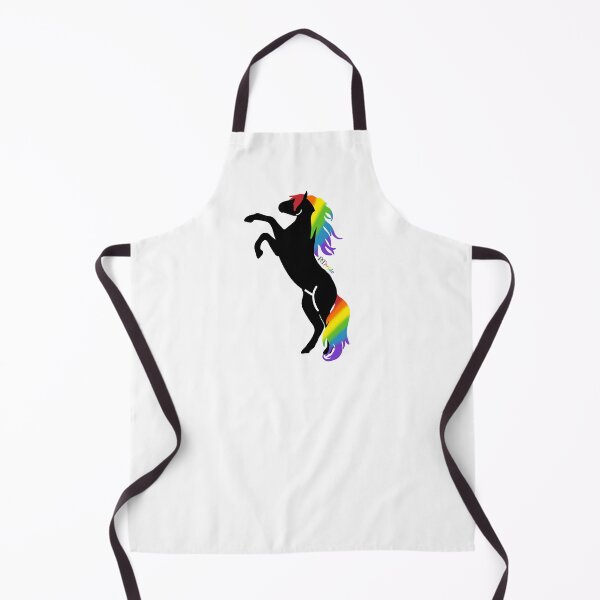 Item preview, Silhouette rearing horse, Rainbow tail designed and sold by RikkyTeesPride.