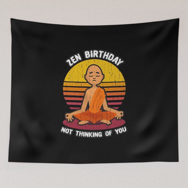 Item preview, Funny Zen Buddhist Birthday Zazen Empty Mind Think Nothing designed and sold by el-em-cee.