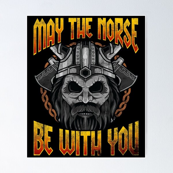Item preview, Viking Warrior May The Norse Be With You Norse Pun designed and sold by perfectpresents.