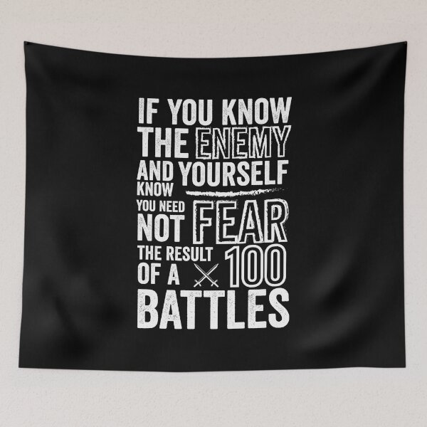 Item preview, 100 Battles - Sun Tzu Art Of War Quote designed and sold by WolfSpiritCo.