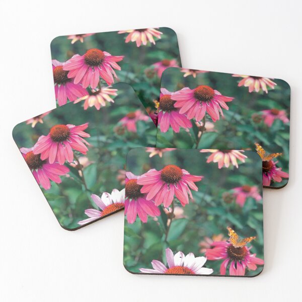 Item preview, Butterfly in the garden with pink flowers designed and sold by Siakula.