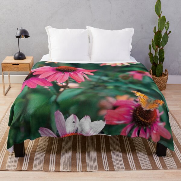 Item preview, Butterfly in the garden with pink flowers designed and sold by Siakula.