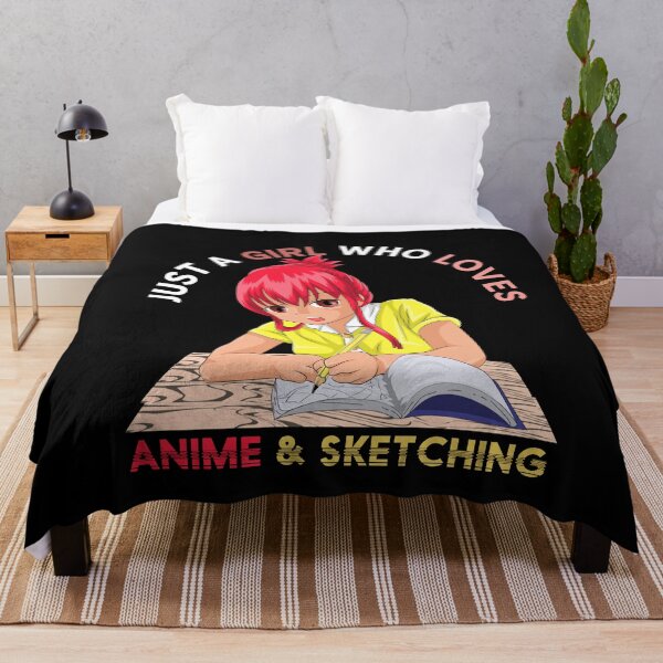 Item preview, Just A Girl Who Loves Anime And Sketching designed and sold by bestshirtdesign.