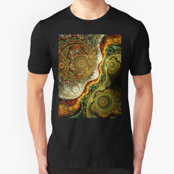 Autumn - Abstract Fractal Artwork Slim Fit T-Shirt