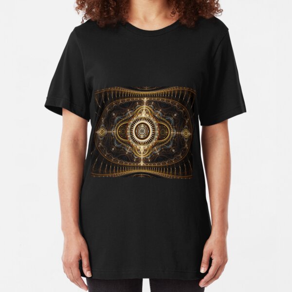 All Seeing Eye - Abstract Fractal Artwork Slim Fit T-Shirt