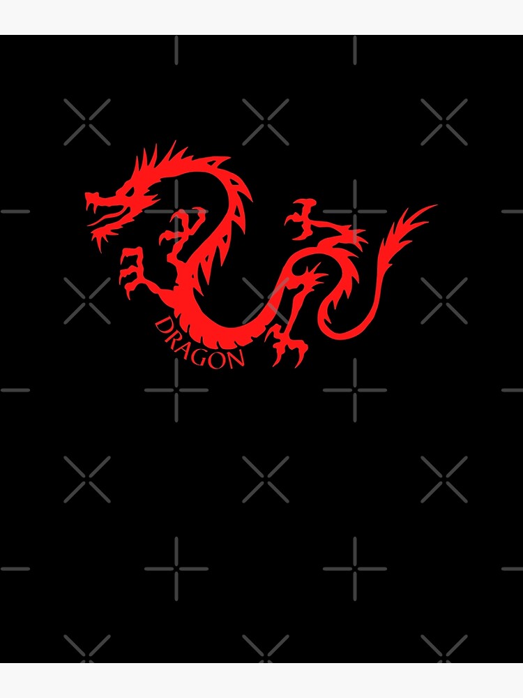 red-chinese-dragon-poster-by-redbubbleshoptt-redbubble