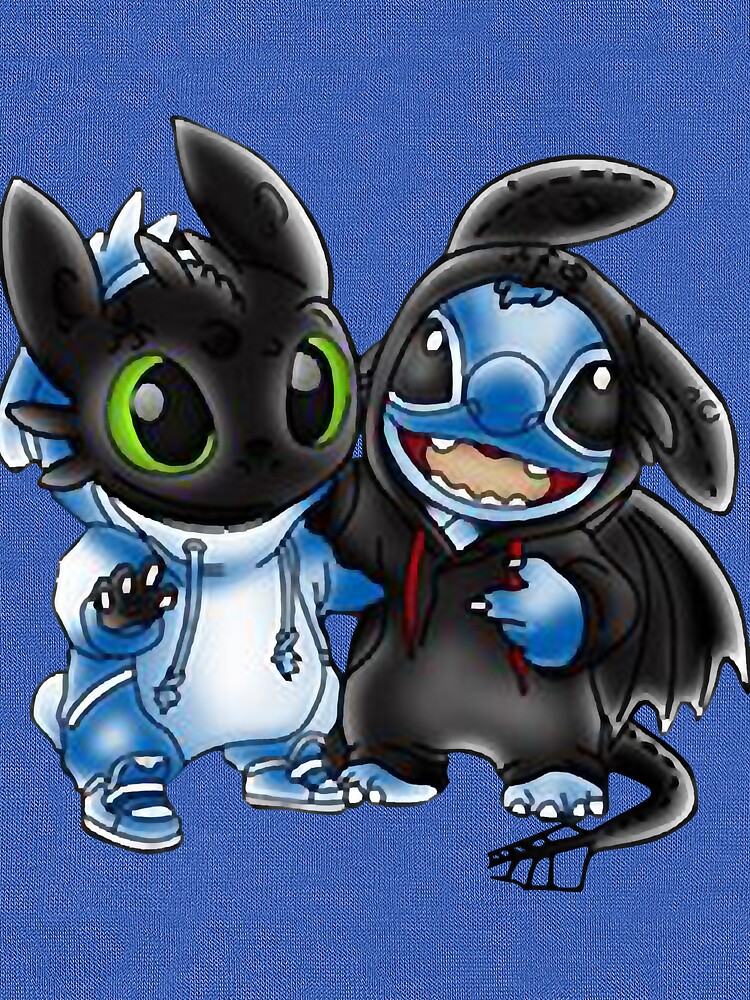 Stitch And Toothless Change Uniform Costume Uniform  Lightweight Hoodie  for Sale by bcpau19