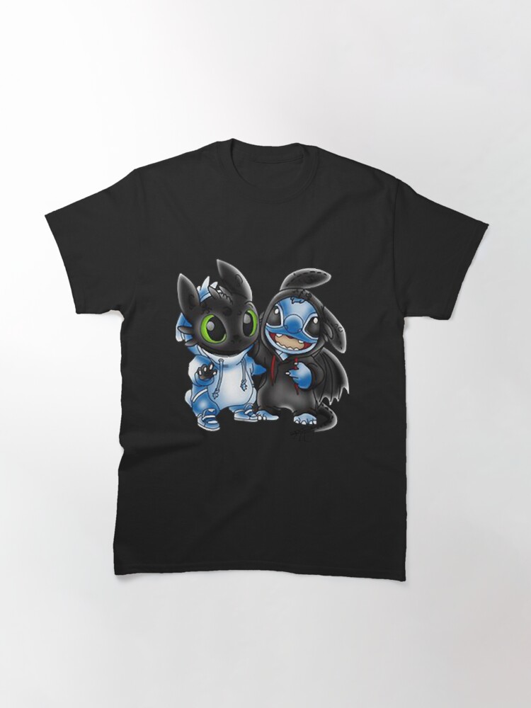 Disover Stitch And Toothless Change Uniform Costume Uniform  Classic T-Shirt