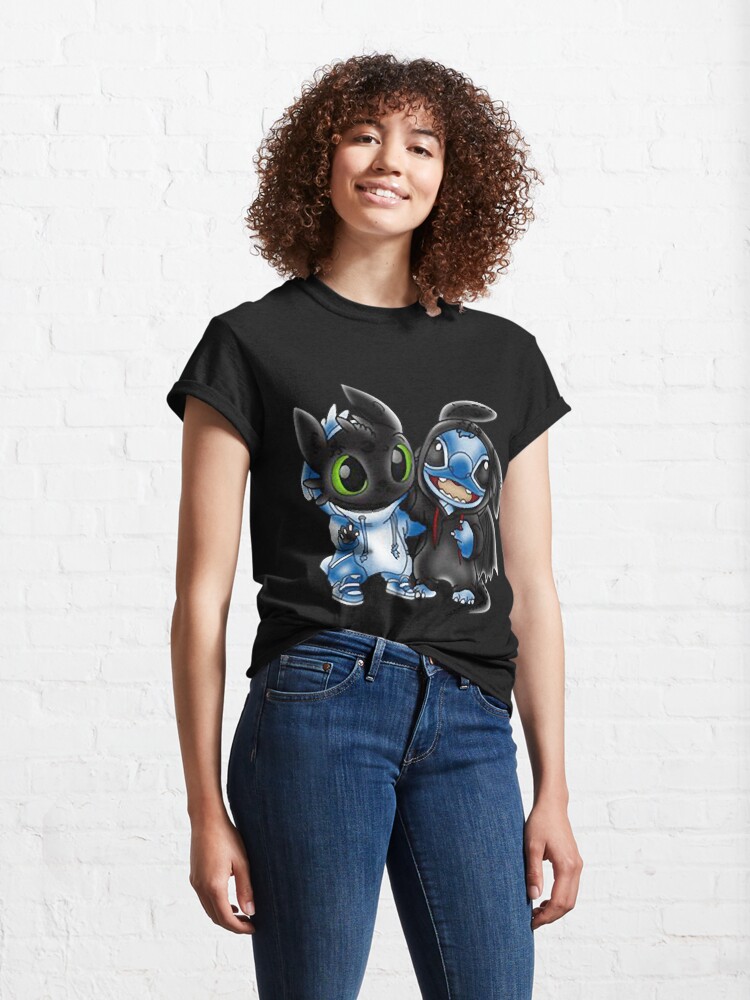 Disover Stitch And Toothless Change Uniform Costume Uniform  Classic T-Shirt