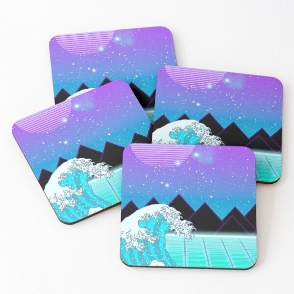 Item preview,  Great Wave Off Kanagawa Vaporwave Aesthetic Grid Sunset Gift designed and sold by VaporwaveAnime.