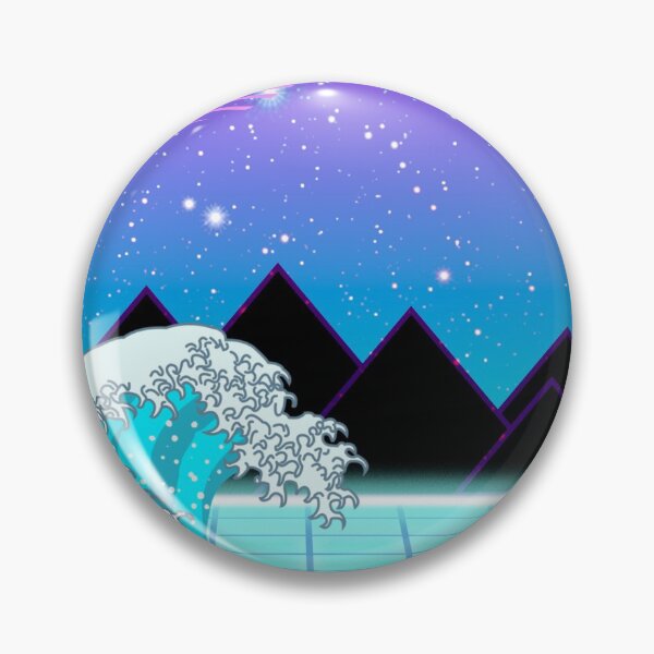 Item preview,  Great Wave Off Kanagawa Vaporwave Aesthetic Grid Sunset Gift designed and sold by VaporwaveAnime.