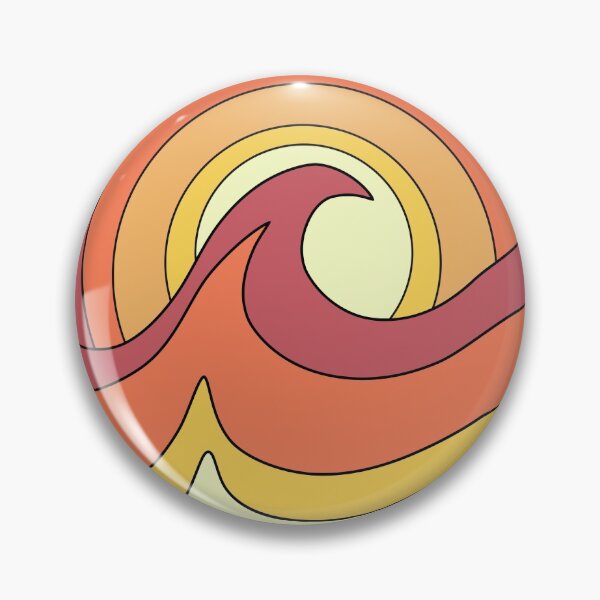 Item preview, Waves Sunset Warm Colors Retro Vintage  designed and sold by roocky.