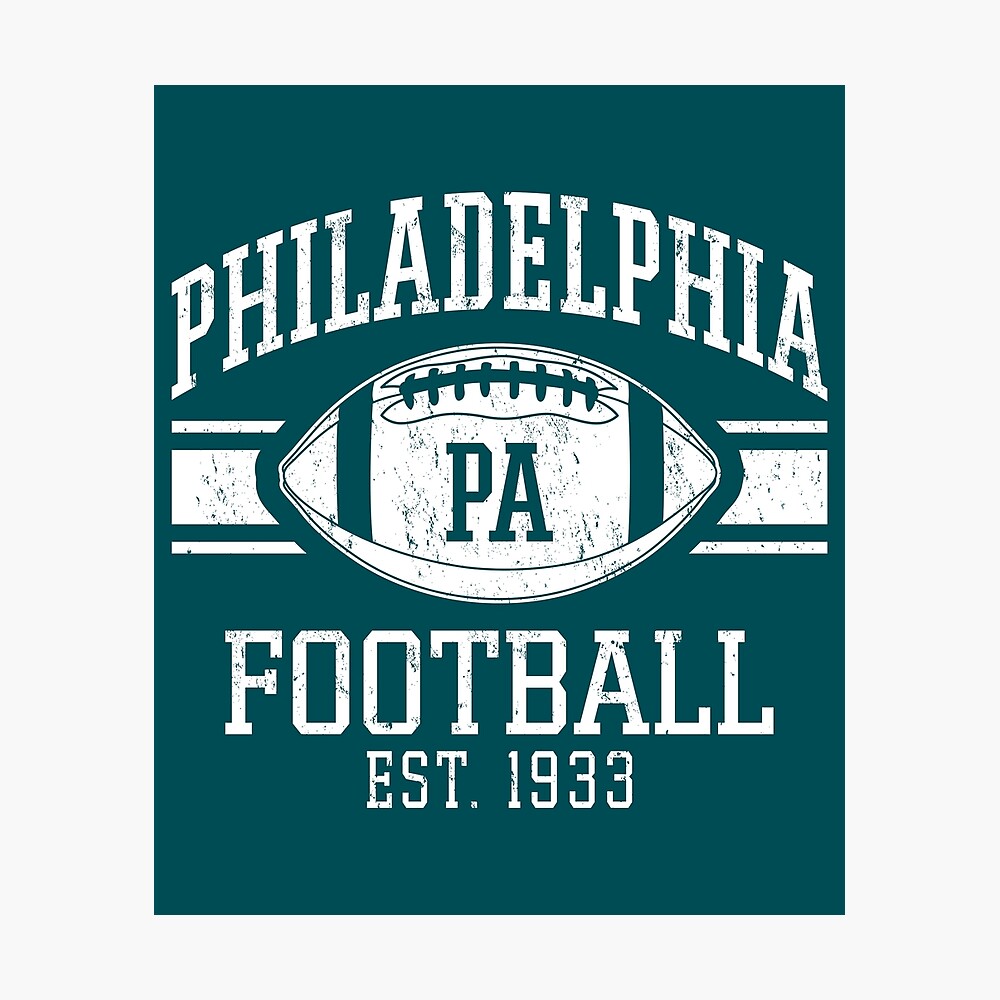 Philadelphia Eagles Since 1933 Vintage Print, Retro Football Poster Fan  Gift For Him