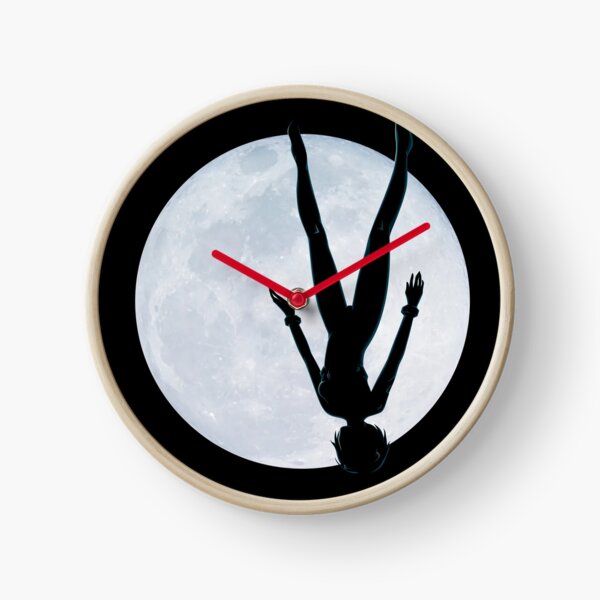 Upside Down Rei - Fly Me To The Moon Rei Silhouette Clock